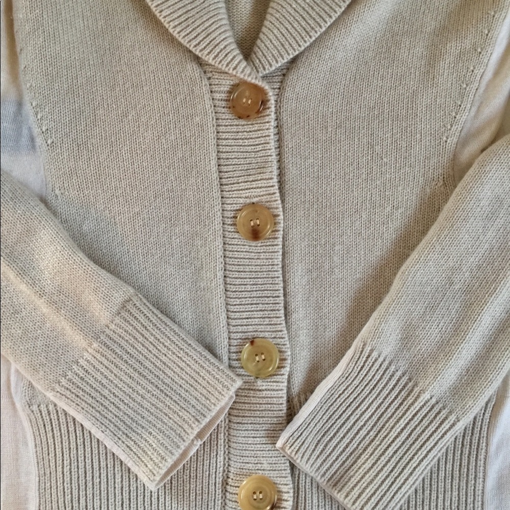 🎉SOLD ON TRADESY! NWT DEREK LAM TRIPLE PLY SHAWL COLLAR RUNWAY CASHMERE CARDIGAN - Picture 11 of 14